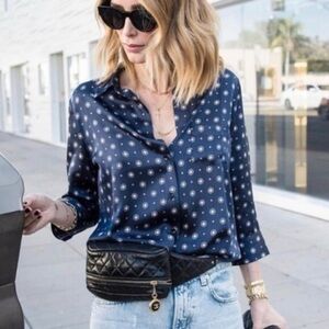 Anine Bing pajama printed silk shirt